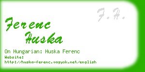 ferenc huska business card